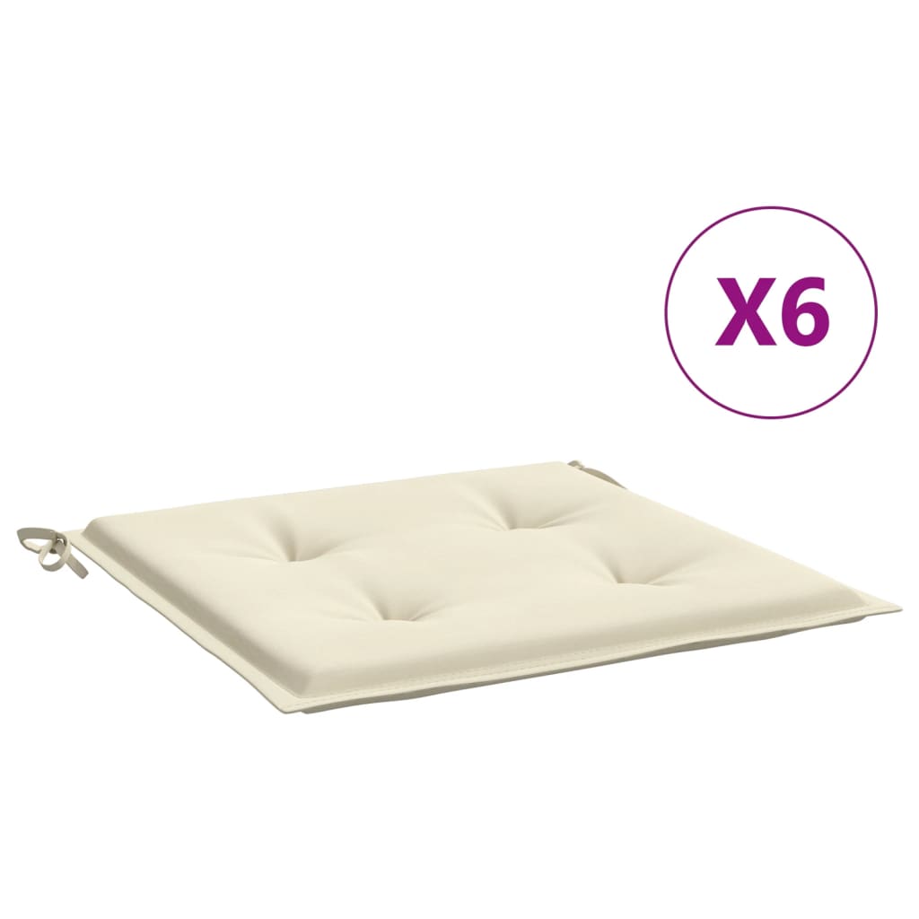 8720286147566_a_en_hd_1 vidaXL Garden Chair Cushions 6 pcs Cream 50x50x3 cm Oxford Fabric - Image 2