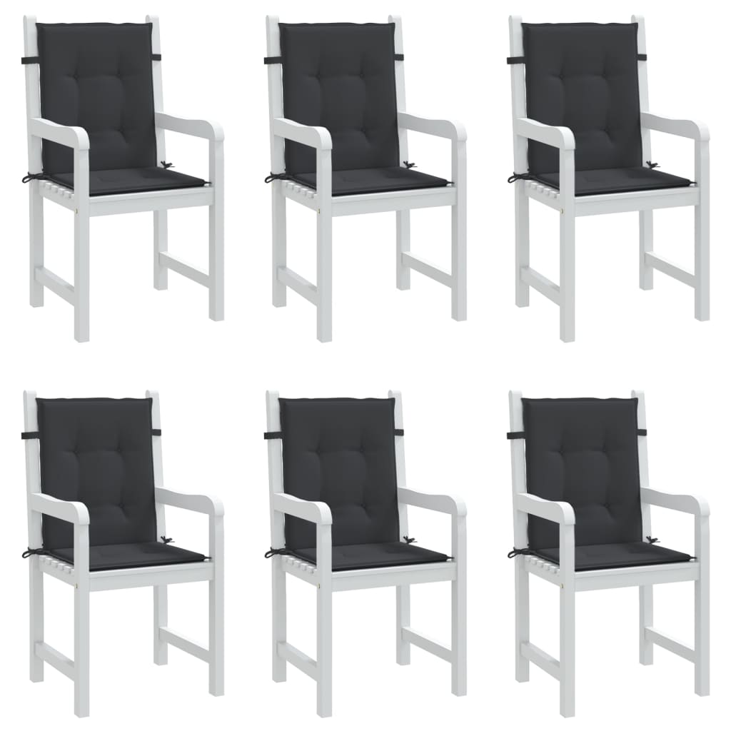 8720286148518_g_en_hd_2 vidaXL Garden Lowback Chair Cushions 6 pcs Black 100x50x3 cm Oxford Fabric - Image 4