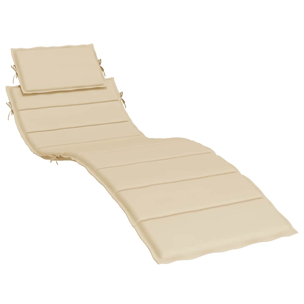 8720286148747_a_en_hd_1 vidaXL Sun Lounger Cushion Beige 186x58x4cm Oxford Fabric - Image 2