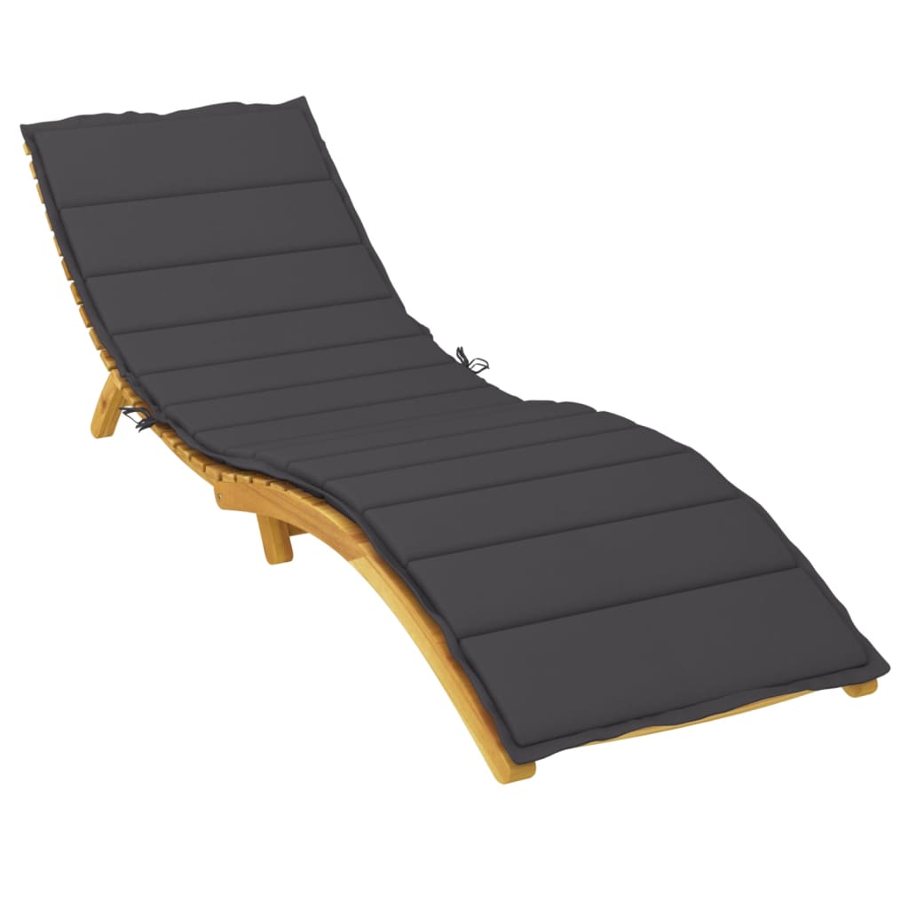 8720286149089_g_en_hd_1 vidaXL Sun Lounger Cushion Black 200x50x3cm Oxford Fabric - Image 3