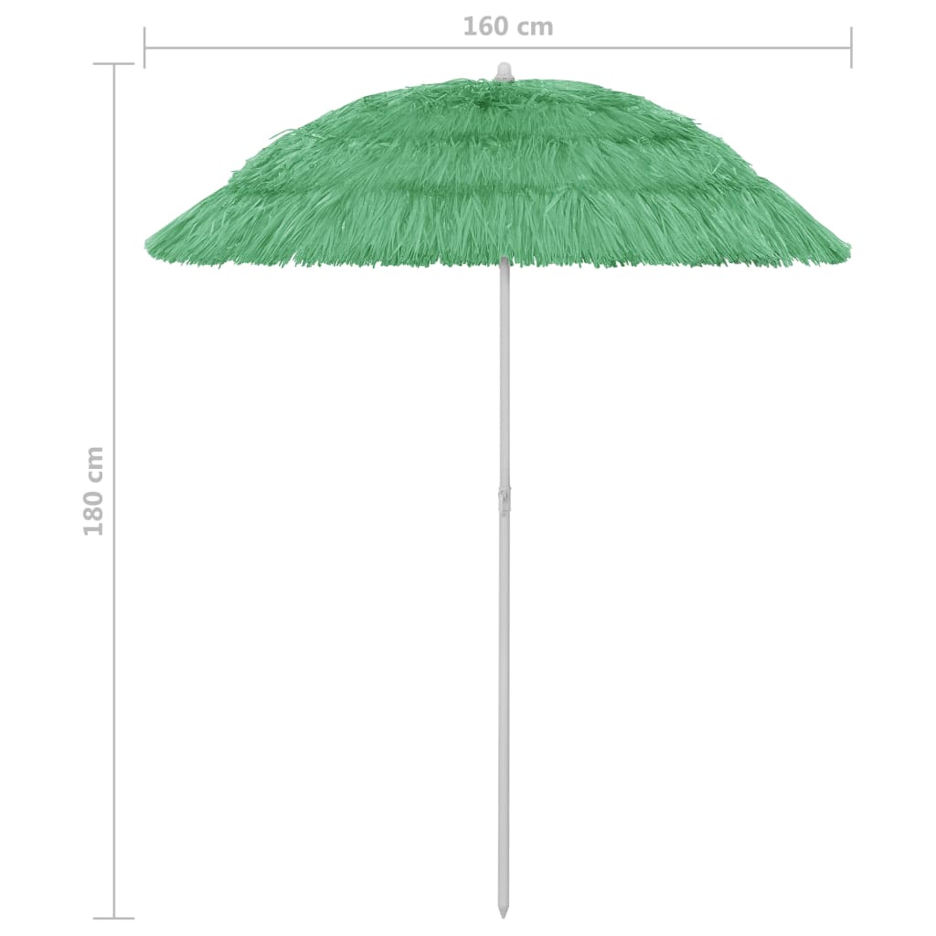 8720286149522_g_en_hd_7 vidaXL Hawaii Beach Parasol Green 180 cm - Image 8