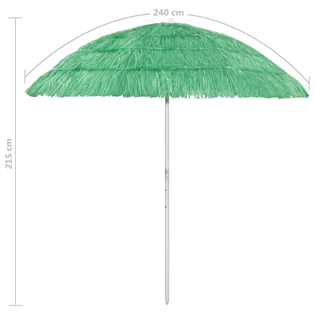 8720286149539_g_en_hd_6 vidaXL Hawaii Beach Parasol Green 240 cm - Image 7