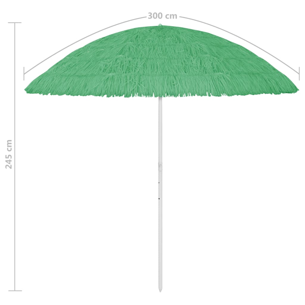 8720286149546_g_en_hd_7 vidaXL Hawaii Beach Parasol Green 300 cm - Image 8