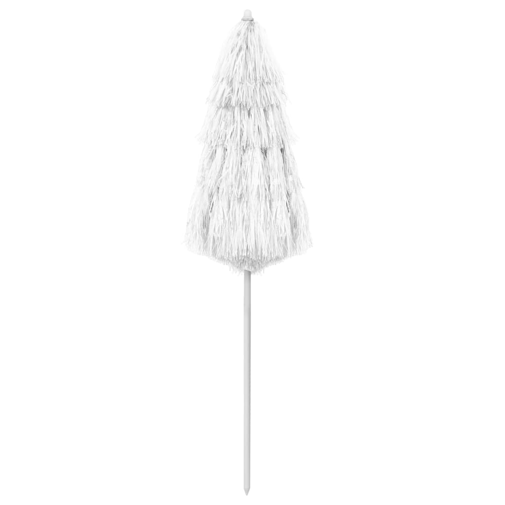 8720286149553_g_en_hd_1 vidaXL Hawaii Beach Parasol White 180 cm - Image 2