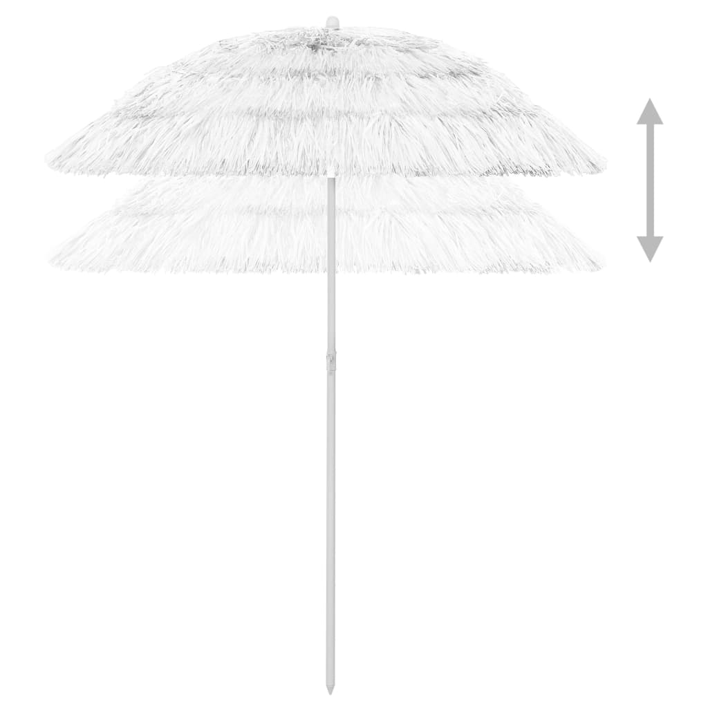 8720286149553_g_en_hd_3 vidaXL Hawaii Beach Parasol White 180 cm - Image 4