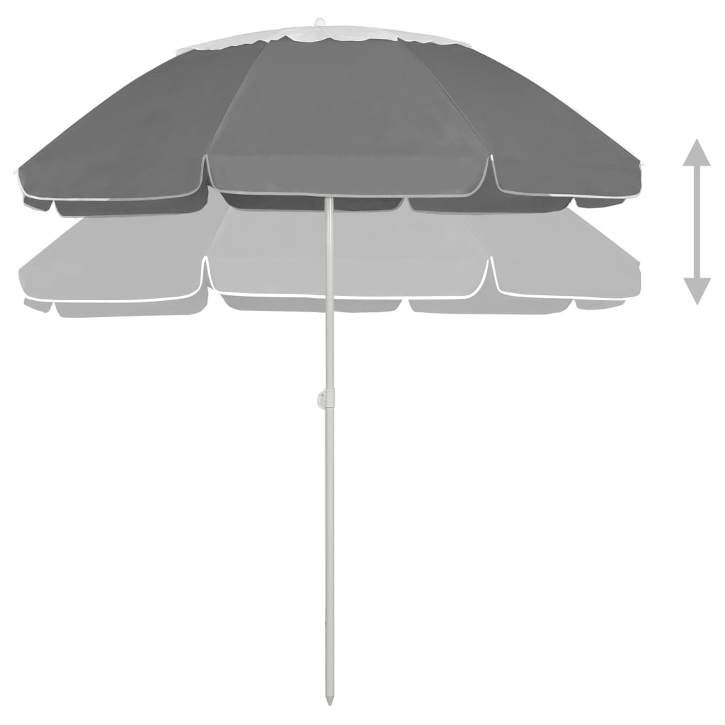 8720286149737_g_en_hd_1 vidaXL Beach Parasol Anthracite 300 cm - Image 2