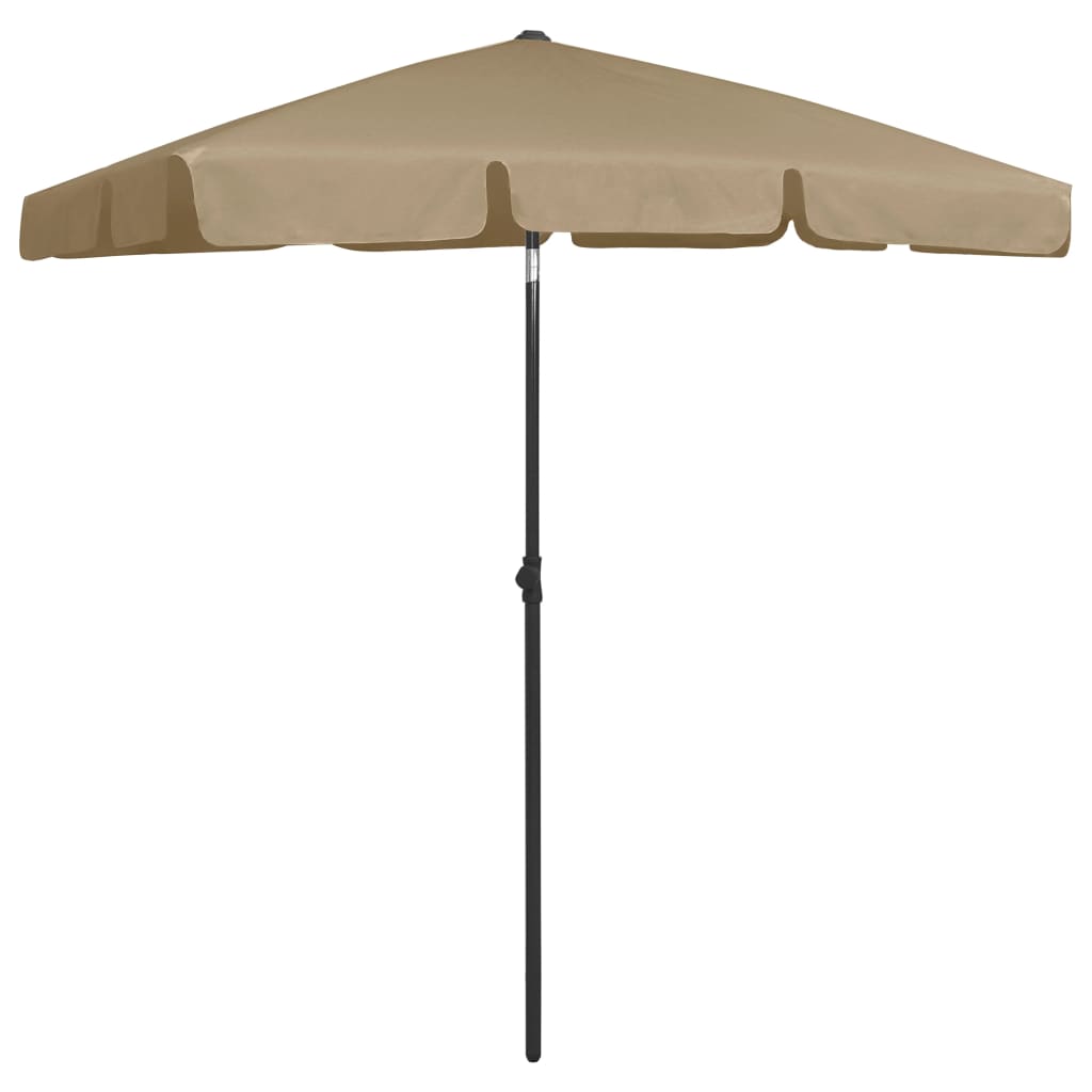 8720286149775_g_en_hd_1 vidaXL Beach Parasol Taupe 180x120 cm - Image 2