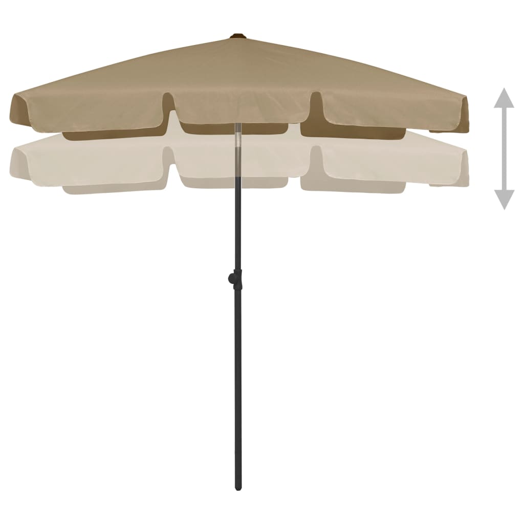 8720286149775_g_en_hd_2 vidaXL Beach Parasol Taupe 180x120 cm - Image 3