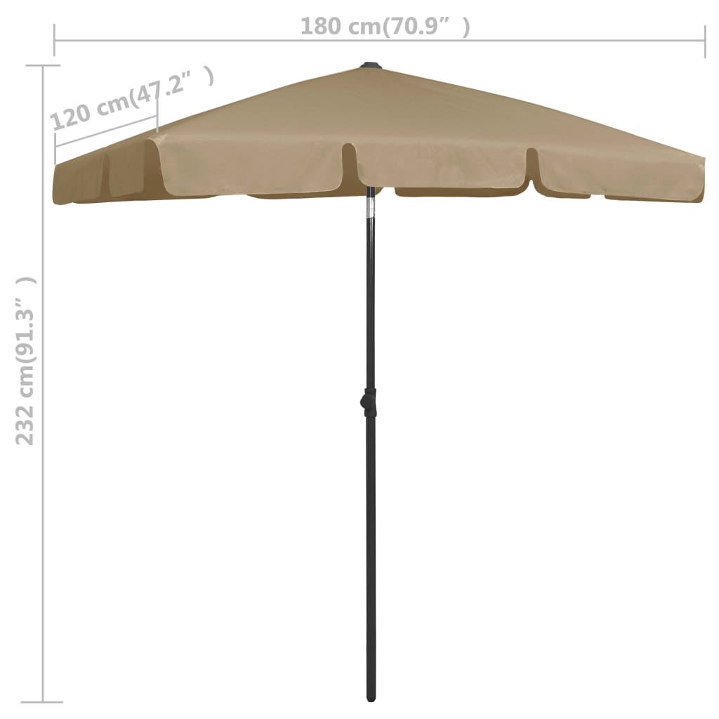 8720286149775_g_en_hd_7 vidaXL Beach Parasol Taupe 180x120 cm - Image 8