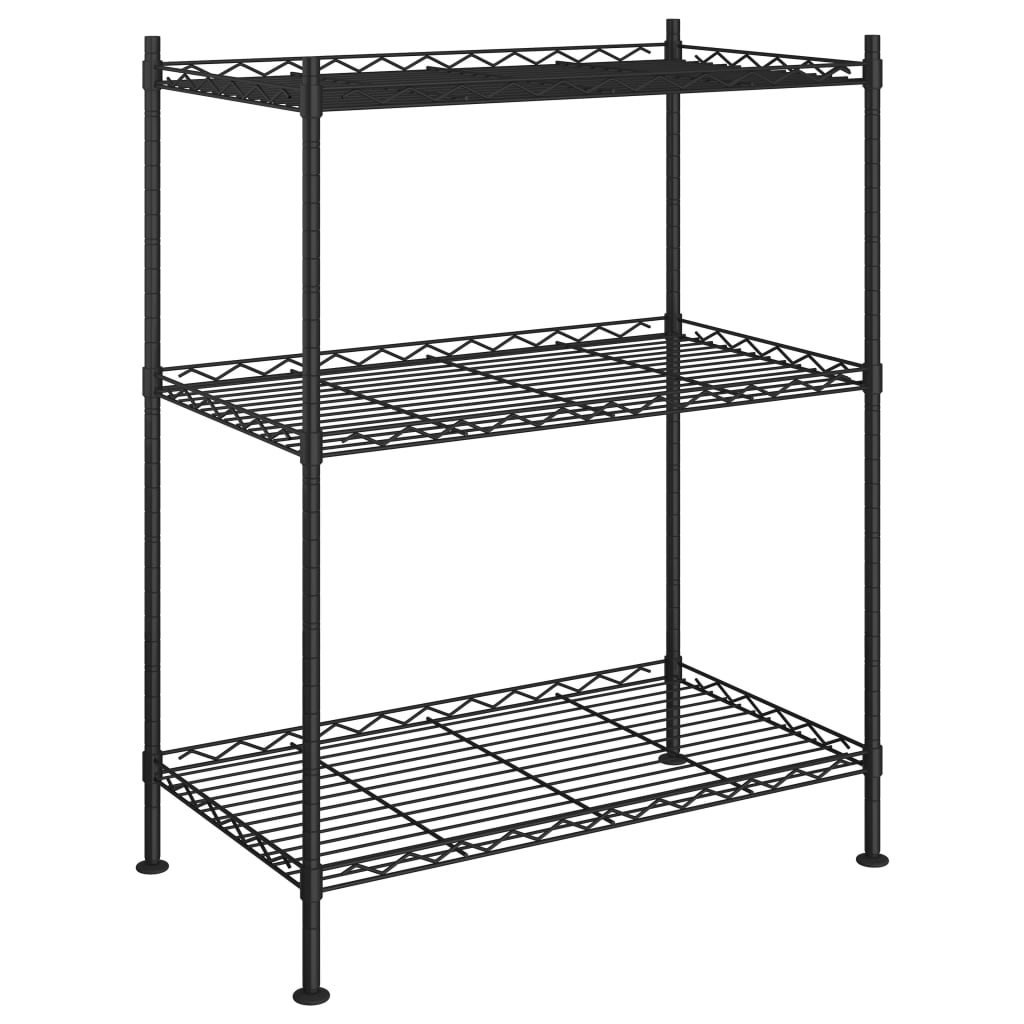 8720286150979_a_en_hd_1 vidaXL 3-Tier Storage Rack 60x35x76 cm Black 150 kg - Image 2