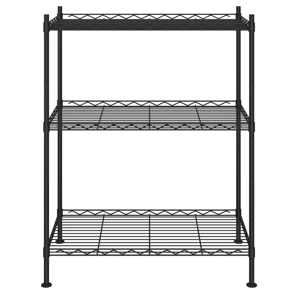 8720286150979_g_en_hd_1 vidaXL 3-Tier Storage Rack 60x35x76 cm Black 150 kg - Image 3