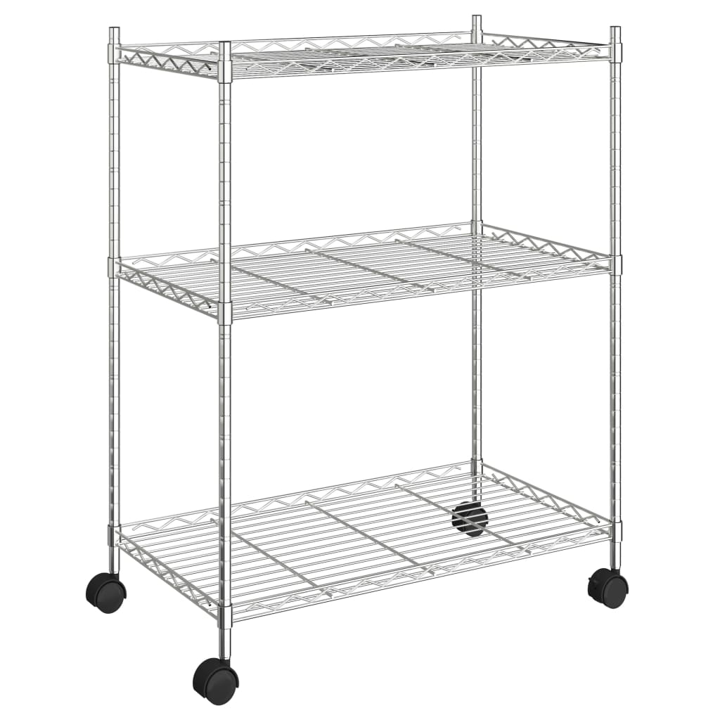 8720286151020_a_en_hd_1 vidaXL 3-Tier Storage Rack with Wheels 60x35x81 cm Chrome 150 kg - Image 2