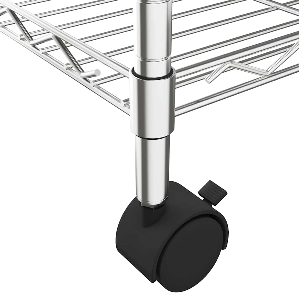 8720286151020_g_en_hd_4 vidaXL 3-Tier Storage Rack with Wheels 60x35x81 cm Chrome 150 kg - Image 6