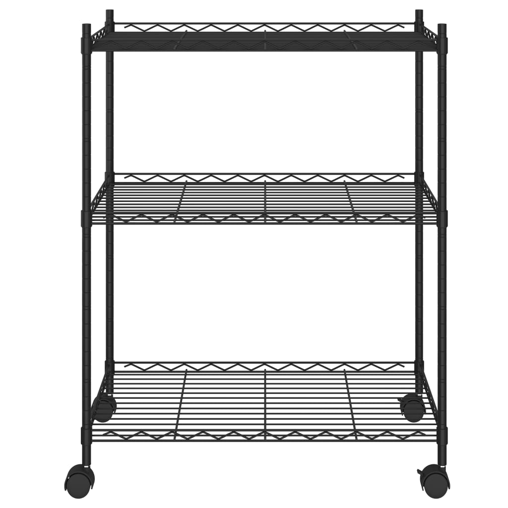 8720286151037_g_en_hd_1 vidaXL 3-Tier Storage Rack with Wheels 60x35x81 cm Black 150 kg - Image 3