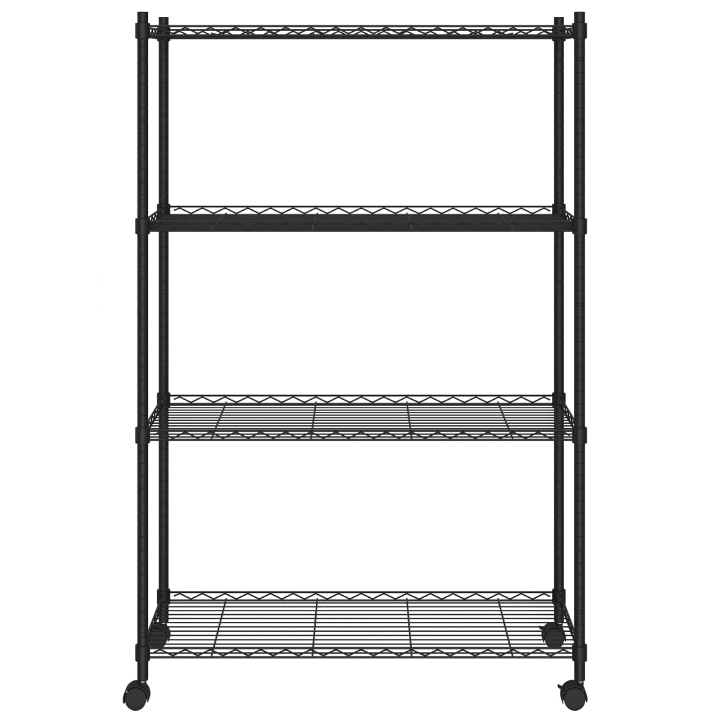 8720286151051_g_en_hd_1 vidaXL 4-Tier Storage Shelf with Wheels 90x35x142 cm Black 200 kg - Image 3