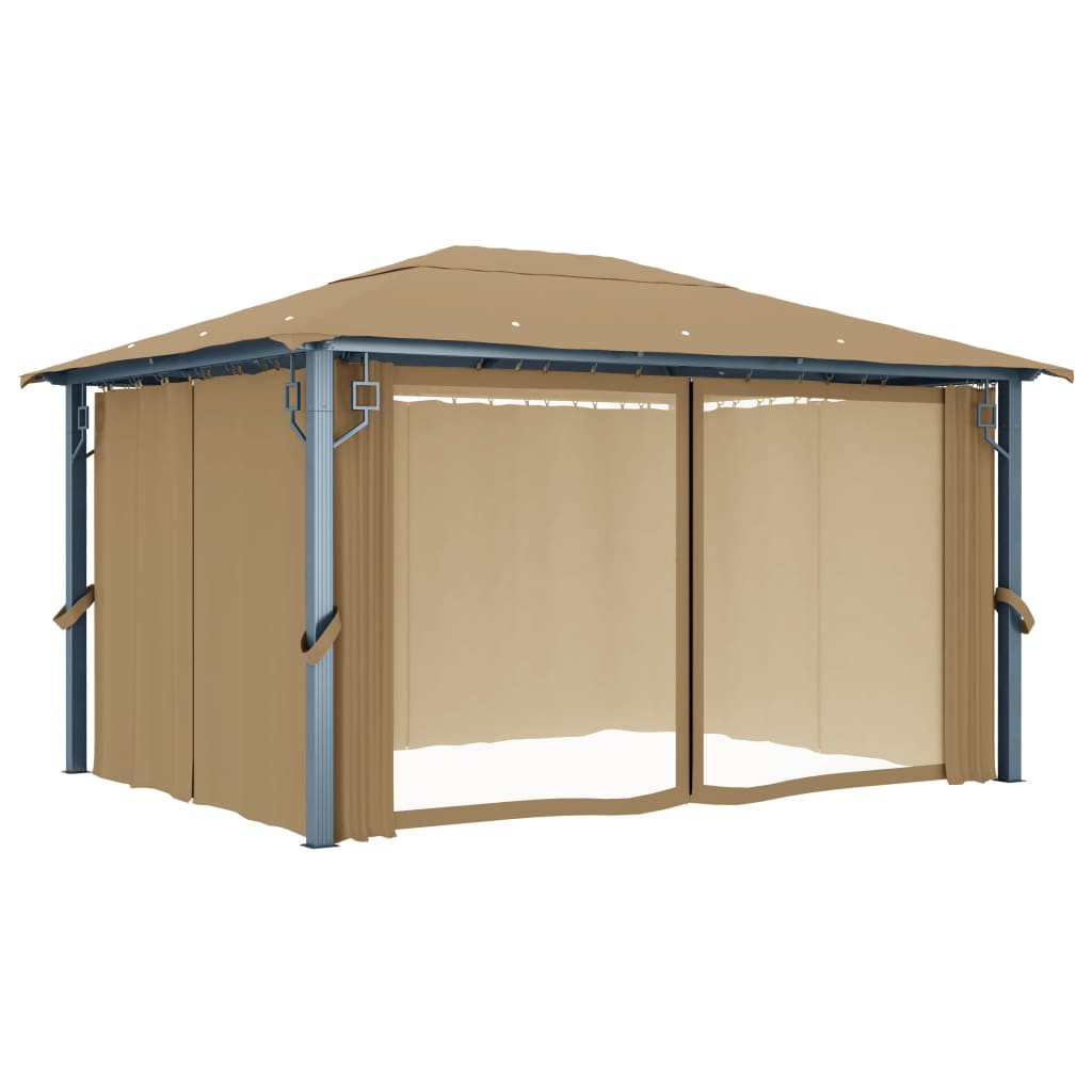 8720286153086_g_en_hd_2 vidaXL Gazebo with Curtain 400x300 cm Taupe Aluminium - Image 3