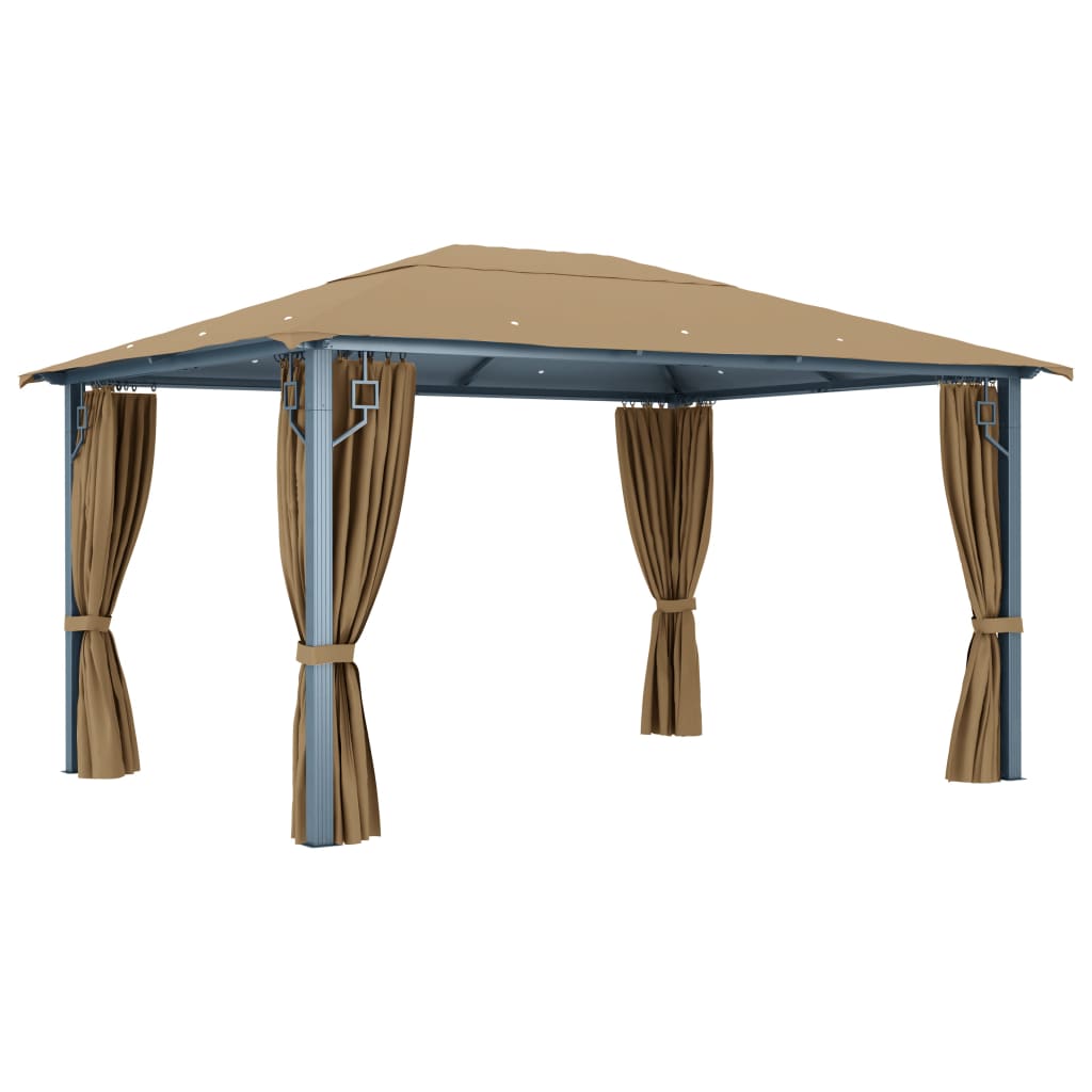 8720286153086_g_en_hd_4 vidaXL Gazebo with Curtain 400x300 cm Taupe Aluminium - Image 5