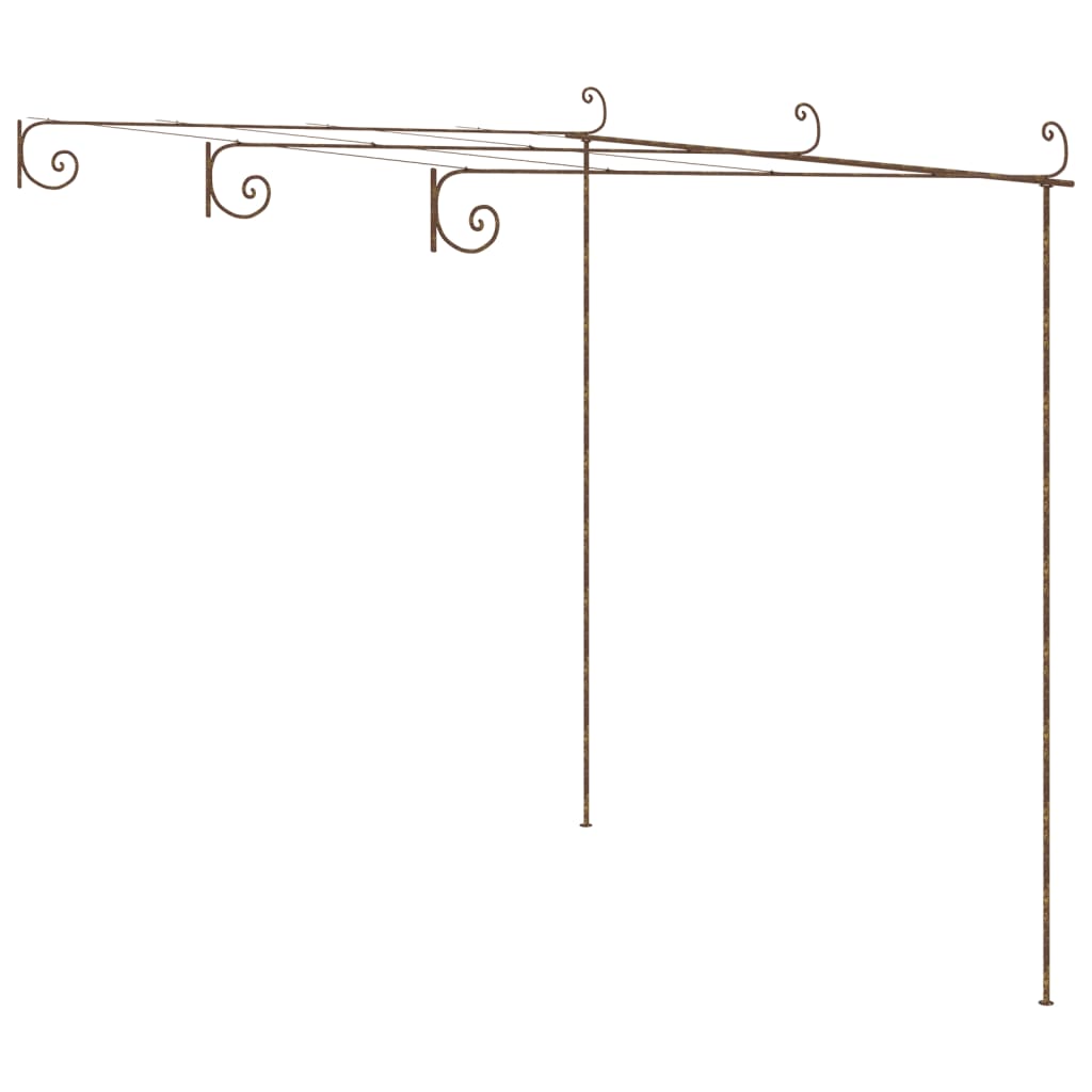 8720286153499_a_en_hd_1 vidaXL Garden Pergola Antique Brown 3x3x2.5 m Iron - Image 2