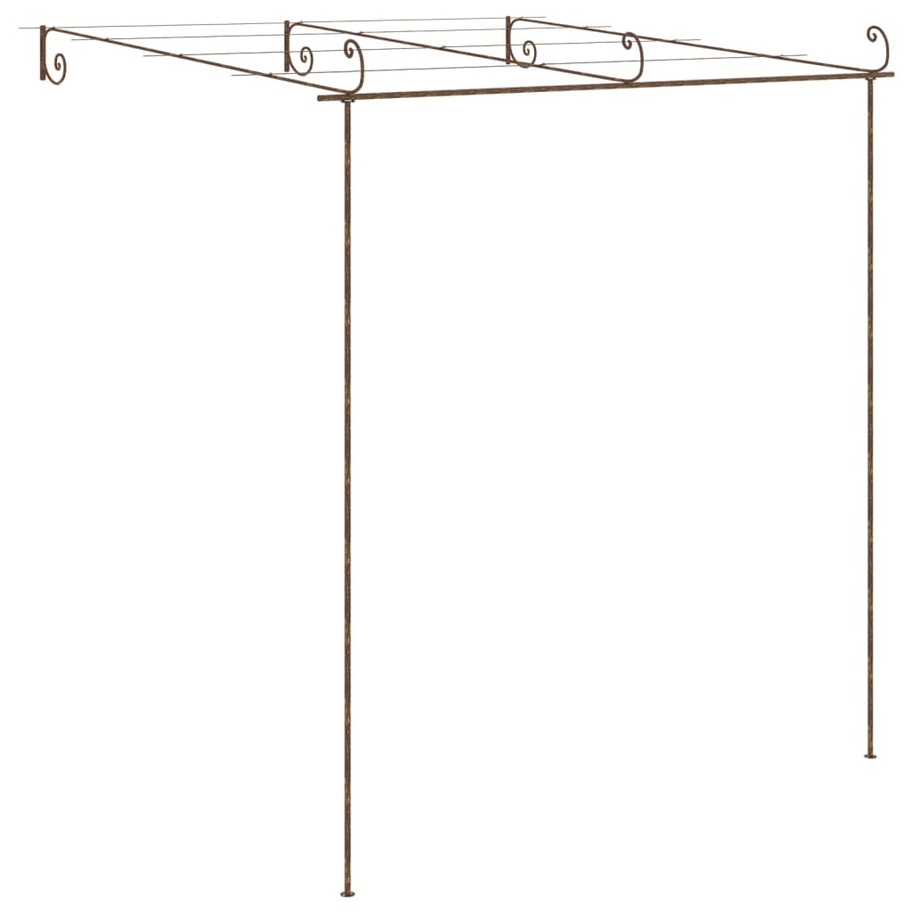 8720286153499_g_en_hd_2 vidaXL Garden Pergola Antique Brown 3x3x2.5 m Iron - Image 4