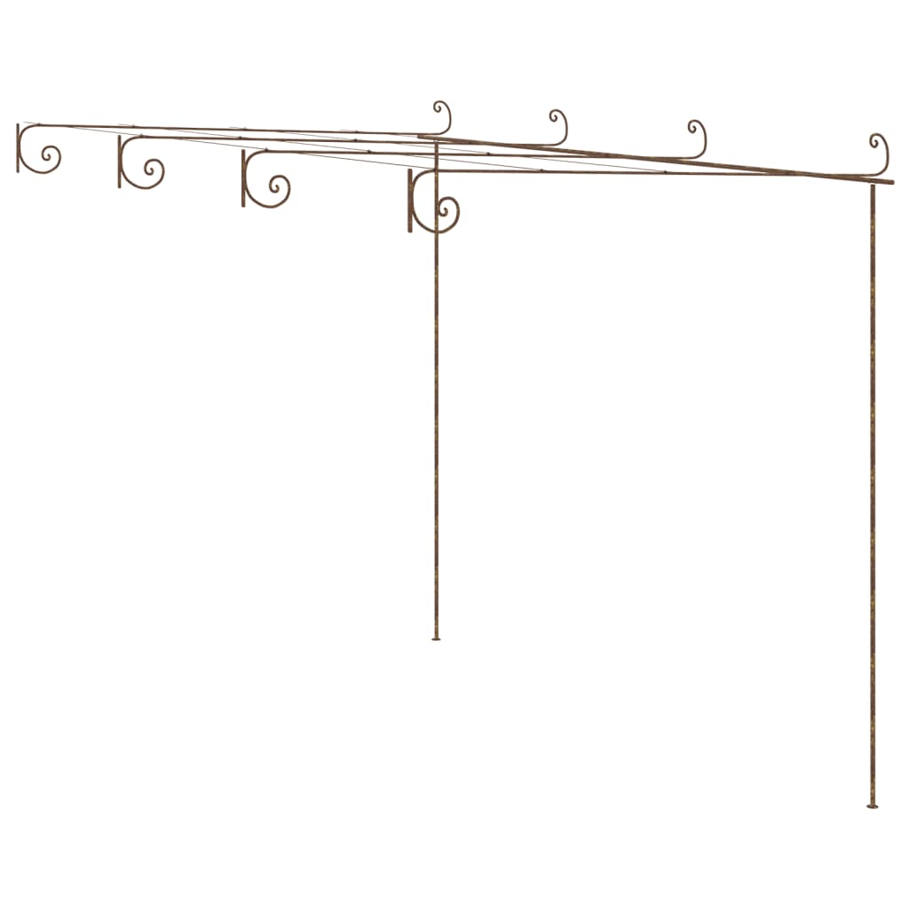 8720286153505_a_en_hd_1 vidaXL Garden Pergola Antique Brown 4x3x2.5 m Iron - Image 2