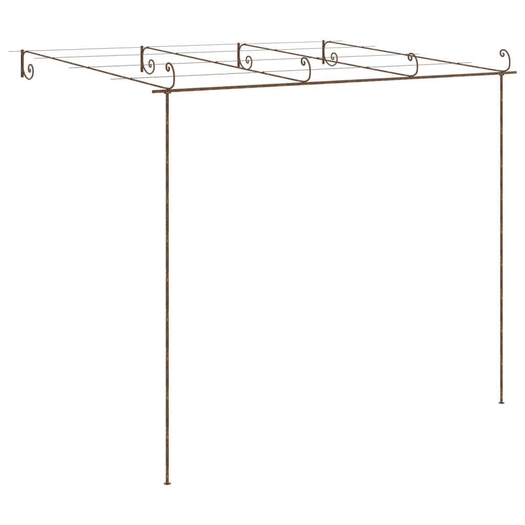 8720286153505_g_en_hd_2 vidaXL Garden Pergola Antique Brown 4x3x2.5 m Iron - Image 4