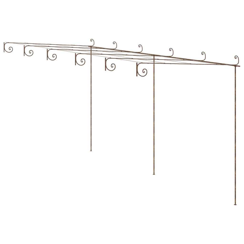 8720286153512_a_en_hd_1 vidaXL Garden Pergola Antique Brown 6x3x2.5 m Iron - Image 2