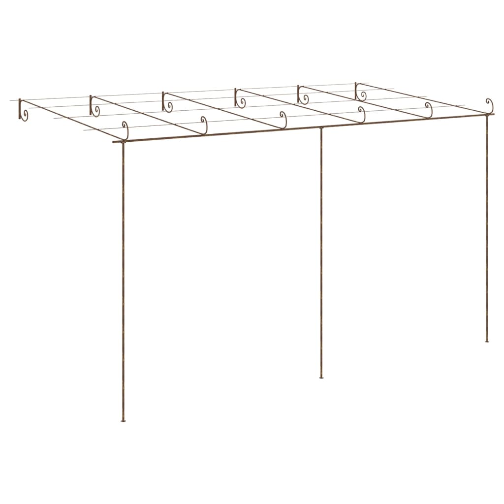 8720286153512_g_en_hd_2 vidaXL Garden Pergola Antique Brown 6x3x2.5 m Iron - Image 4