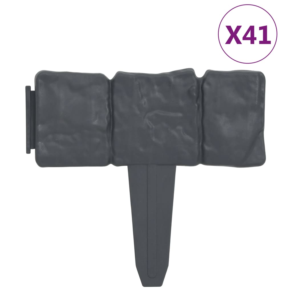 8720286154021_a_en_hd_1 vidaXL Lawn Fence Stone Look 41 pcs Plastic 10 m - Image 2