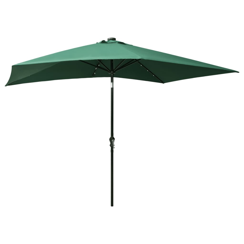8720286164686_g_en_hd_3 vidaXL Garden Parasol with LEDs and Steel Pole Green 2x3 m - Image 4