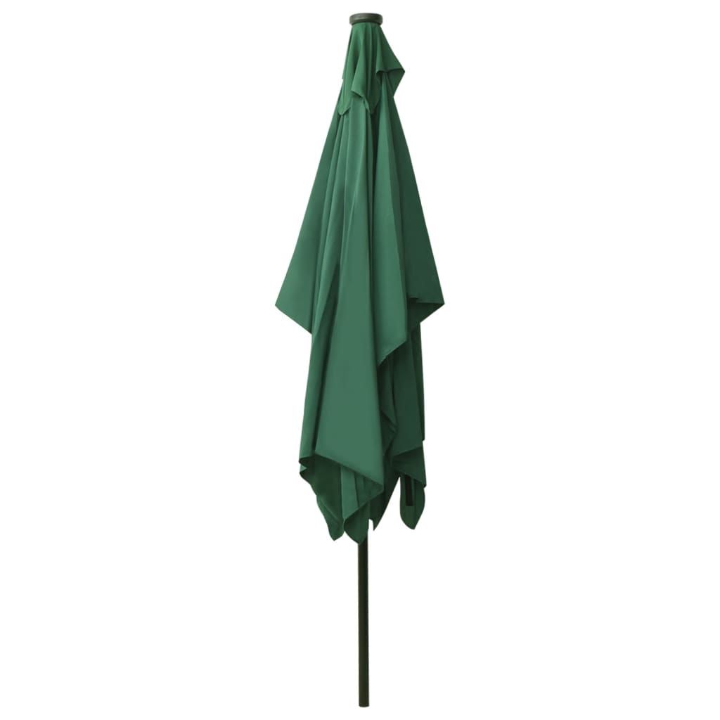 8720286164686_g_en_hd_5 vidaXL Garden Parasol with LEDs and Steel Pole Green 2x3 m - Image 6