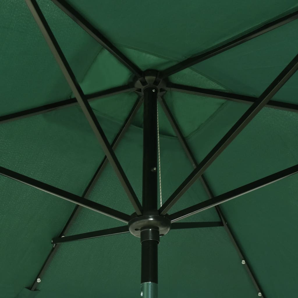 8720286164686_g_en_hd_8 vidaXL Garden Parasol with LEDs and Steel Pole Green 2x3 m - Image 9