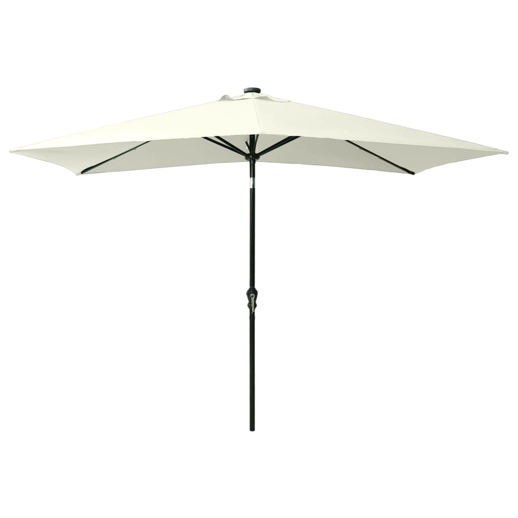8720286164693_g_en_hd_2 vidaXL Garden Parasol with LEDs and Steel Pole Sand 2x3 m - Image 3