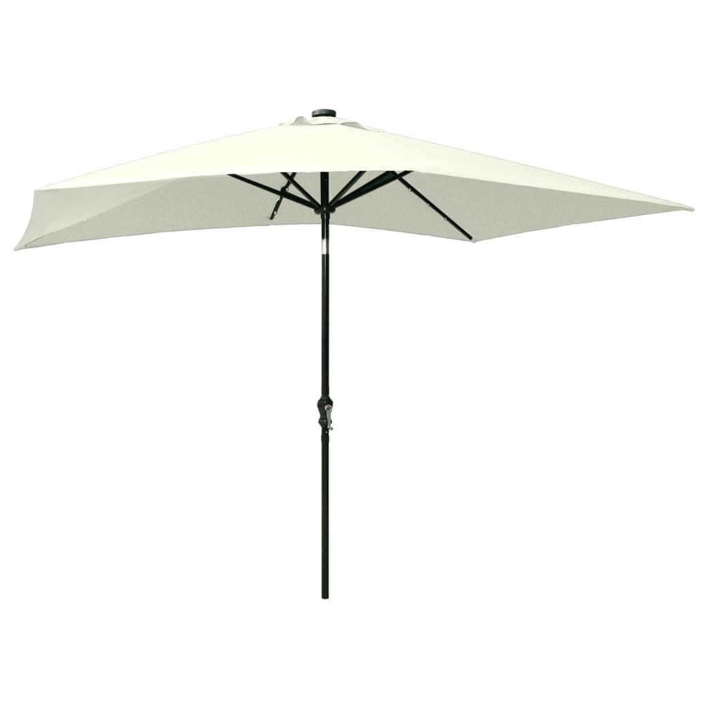 8720286164693_g_en_hd_3 vidaXL Garden Parasol with LEDs and Steel Pole Sand 2x3 m - Image 4