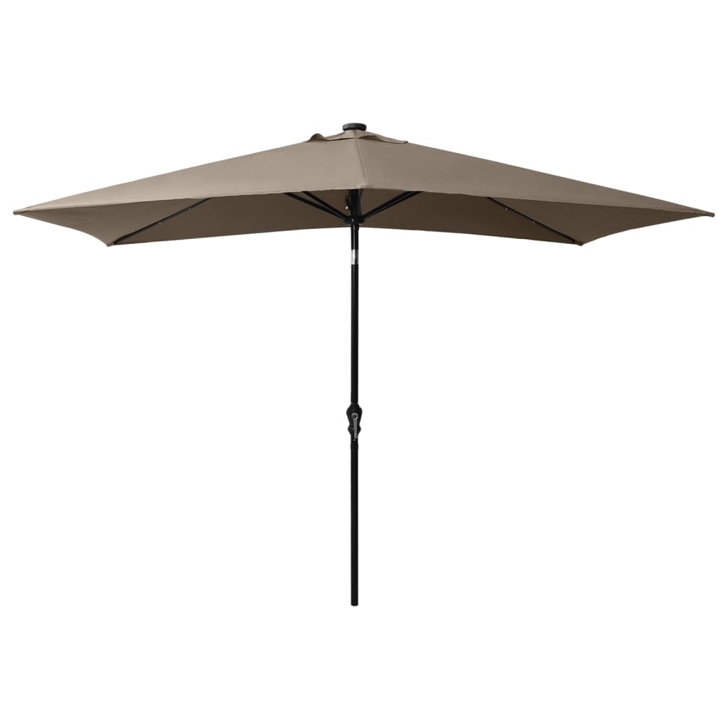 8720286164716_g_en_hd_2 vidaXL Garden Parasol with LEDs and Steel Pole Taupe 2x3 m - Image 3