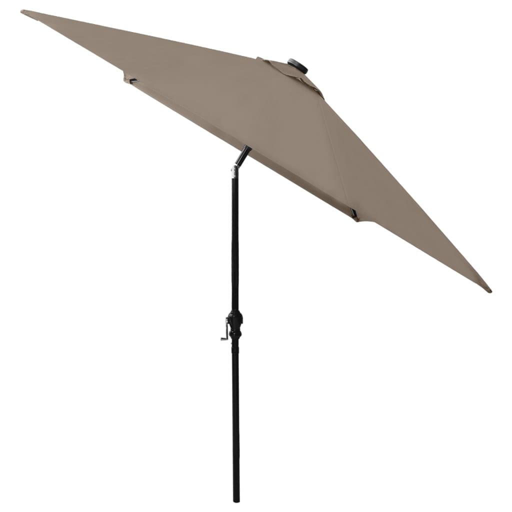 8720286164716_g_en_hd_4 vidaXL Garden Parasol with LEDs and Steel Pole Taupe 2x3 m - Image 5