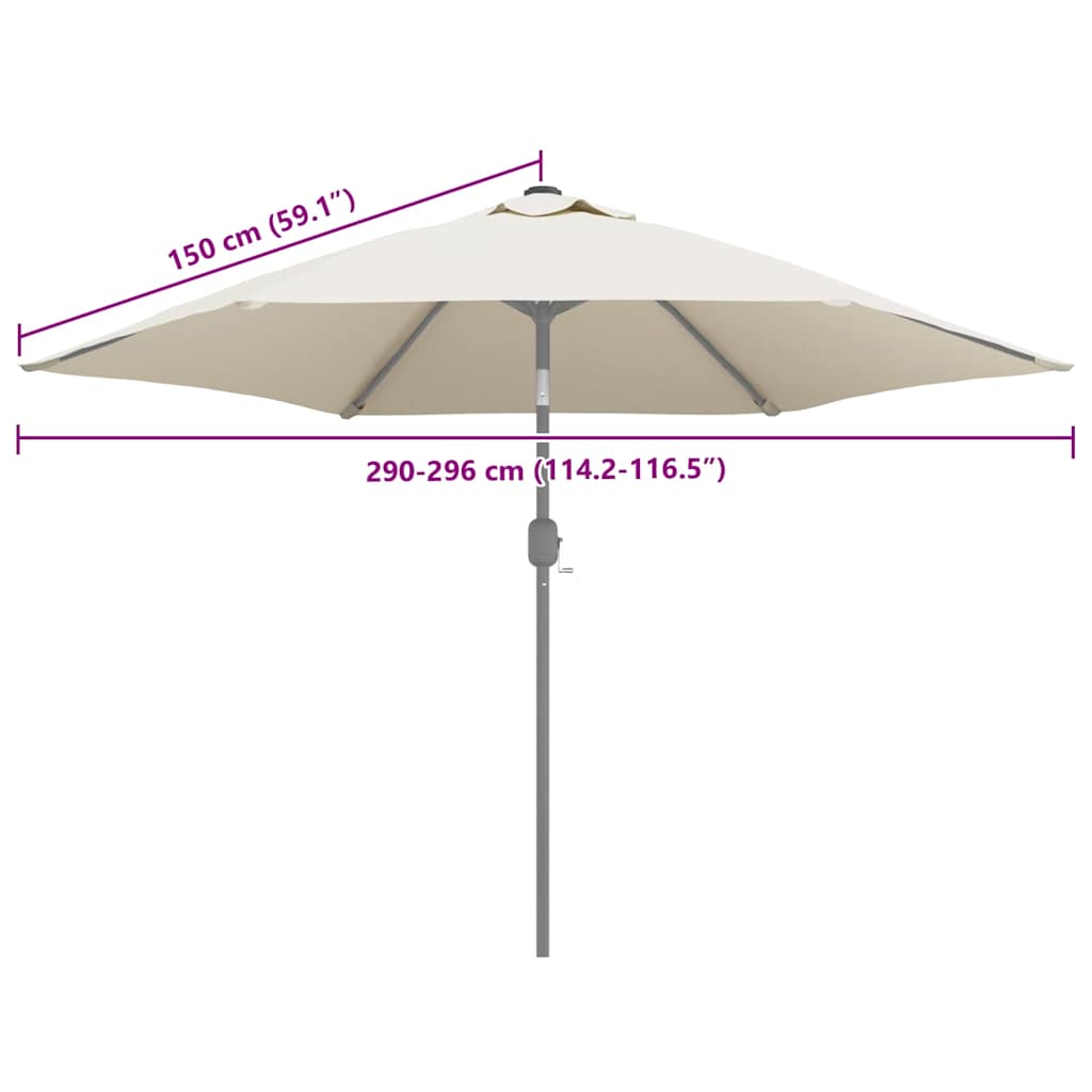 8720286164778_g_en_hd_5 vidaXL Replacement Fabric for Outdoor Parasol Sand White 300 cm - Image 7