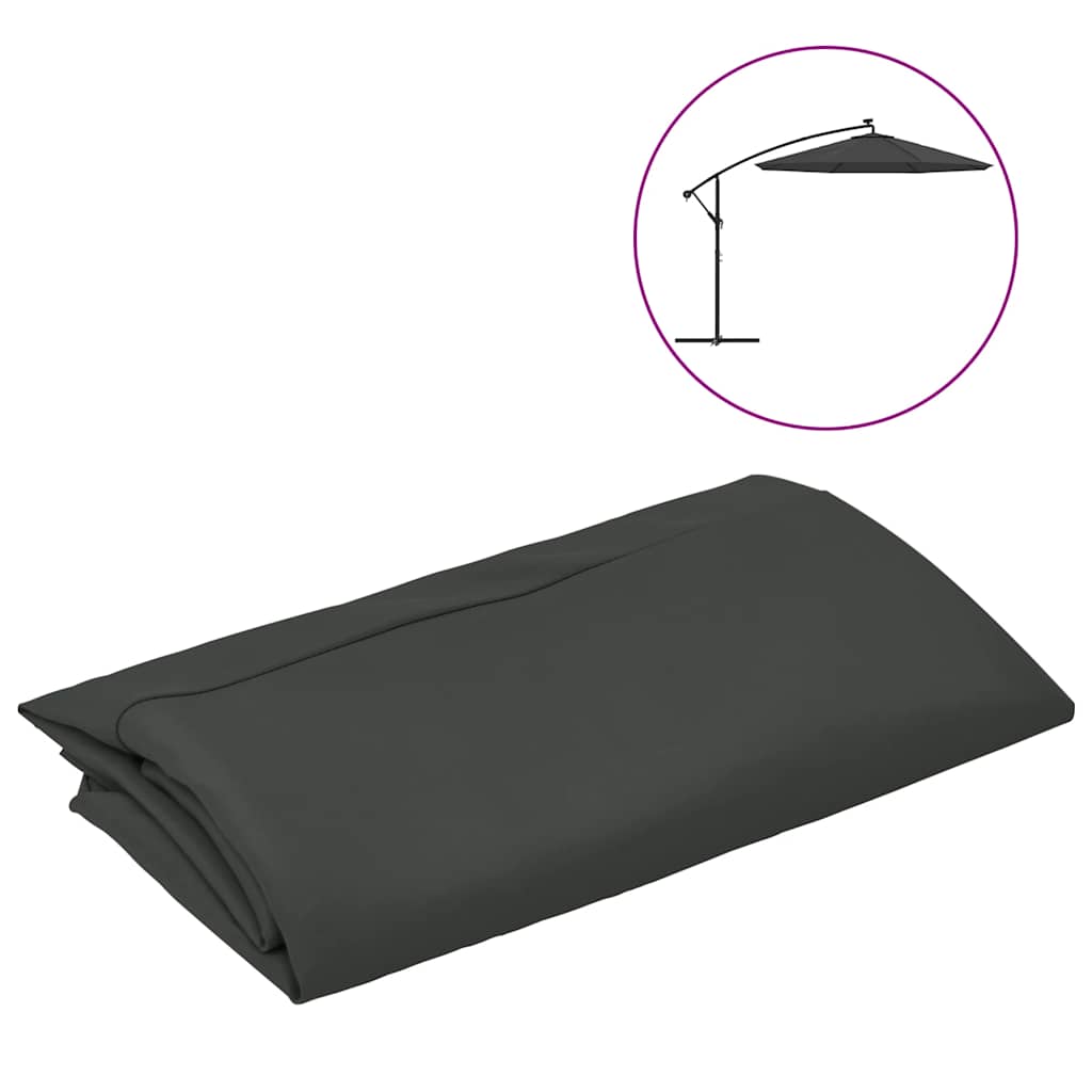 8720286164877_a_en_hd_1 vidaXL Replacement Fabric for Cantilever Umbrella Anthracite 300 cm - Image 2