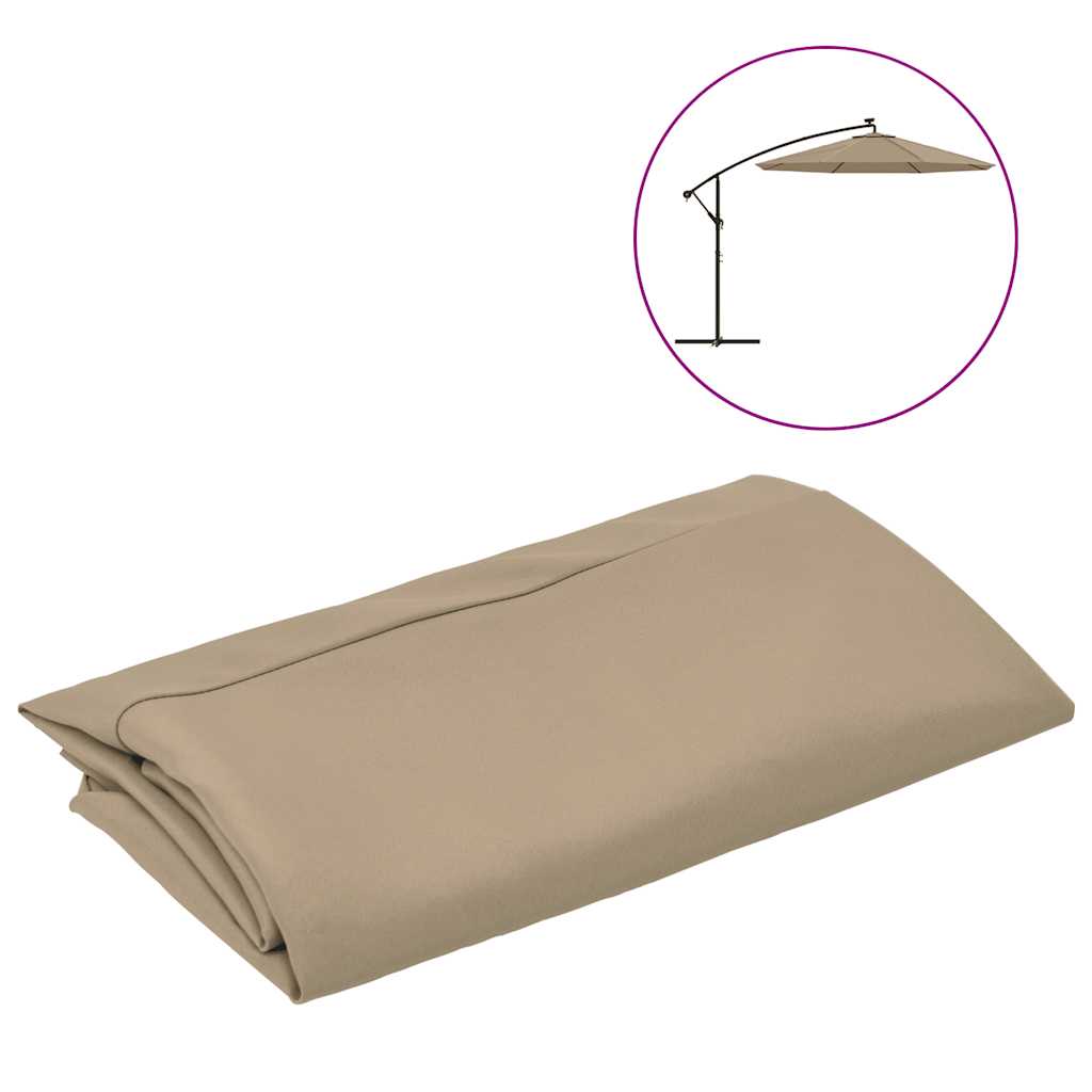 8720286164884_a_en_hd_1 vidaXL Replacement Fabric for Cantilever Umbrella Taupe 300 cm - Image 2