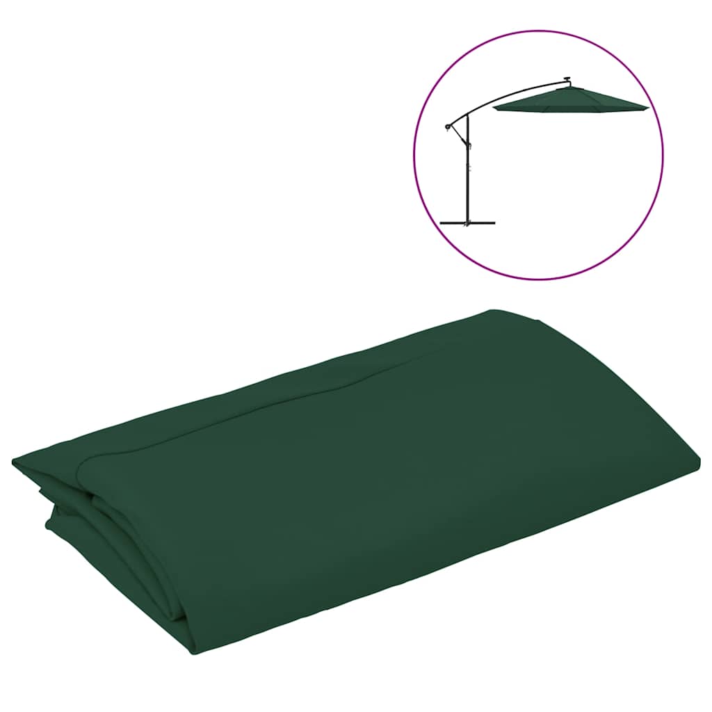 8720286164938_a_en_hd_1 vidaXL Replacement Fabric for Cantilever Umbrella Green 350 cm - Image 2