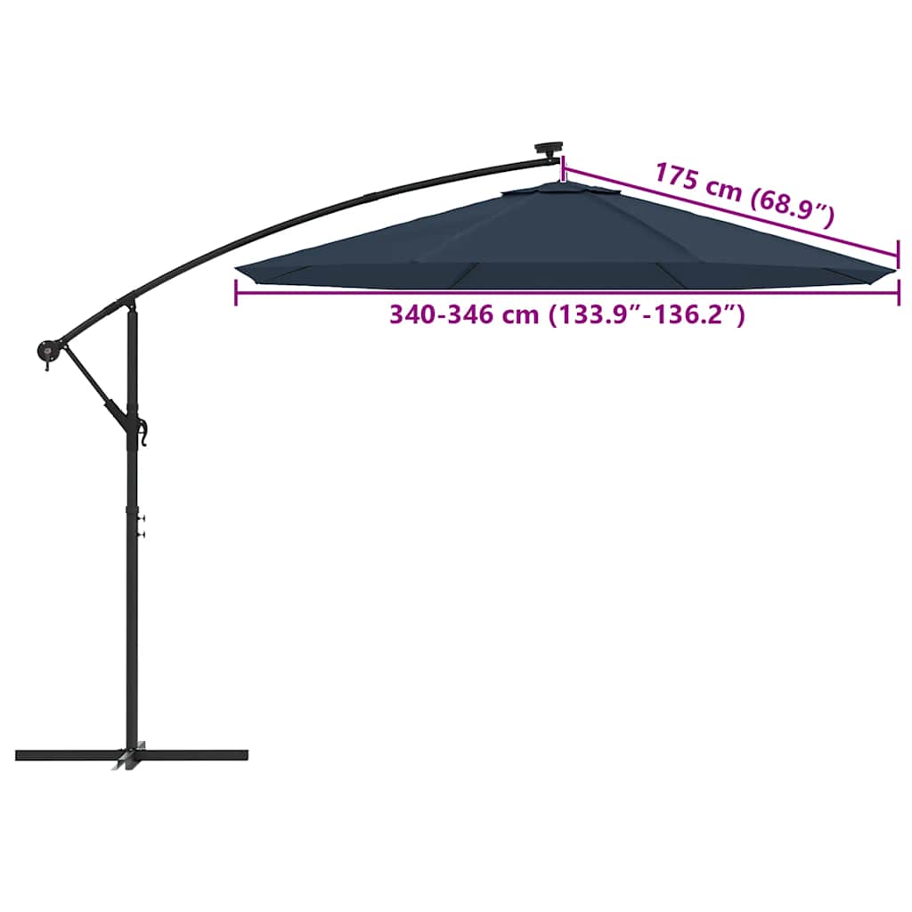 8720286164945_g_en_hd_6 vidaXL Replacement Fabric for Cantilever Umbrella Blue 350 cm - Image 8