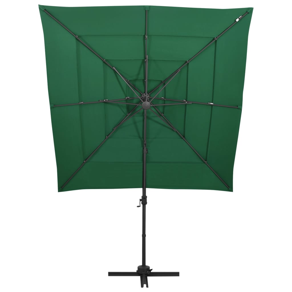 8720286165034_g_en_hd_1 vidaXL 4-Tier Garden Parasol with Aluminium Pole Green 250x250 cm - Image 2