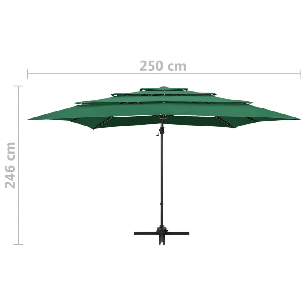 8720286165034_g_en_hd_8 vidaXL 4-Tier Garden Parasol with Aluminium Pole Green 250x250 cm - Image 9