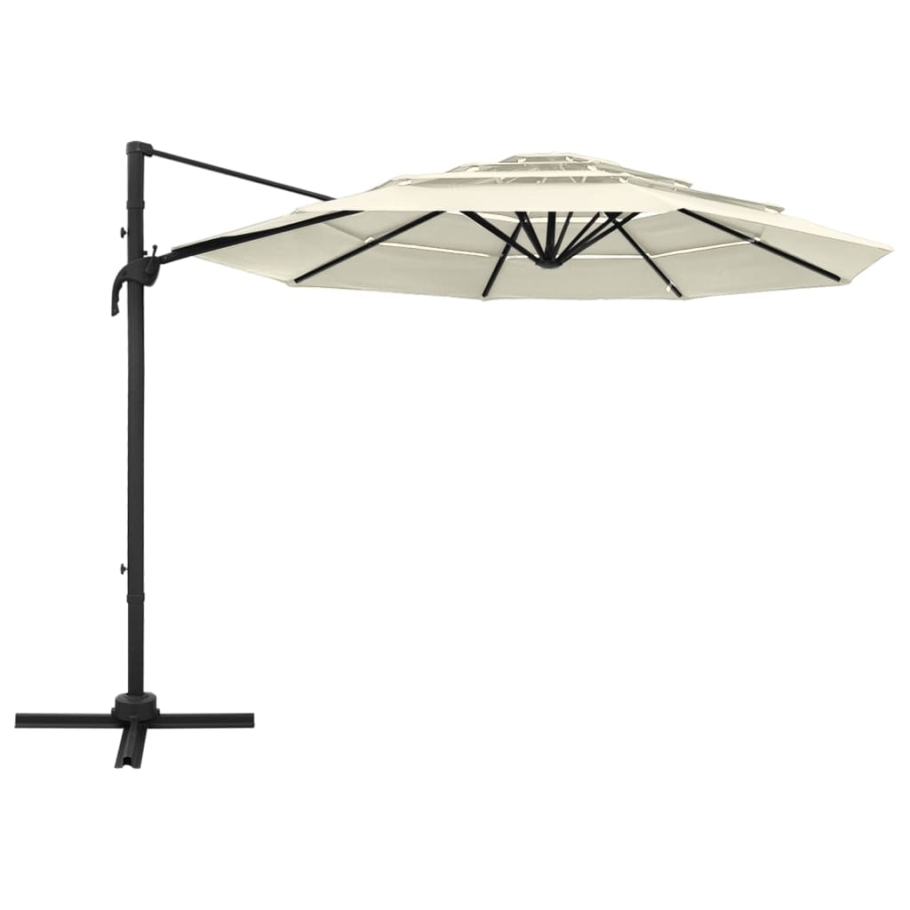 8720286165102_g_en_hd_1 vidaXL 4-Tier Garden Parasol with Aluminium Pole Sand 3x3 m - Image 2