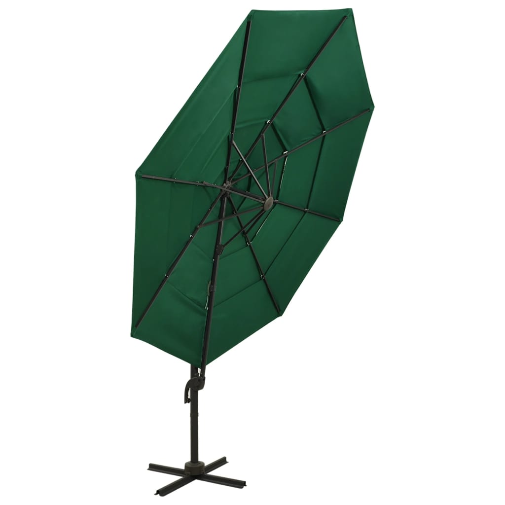 8720286165119_g_en_hd_4 vidaXL 4-Tier Garden Parasol with Aluminium Pole Green 3x3 m - Image 5