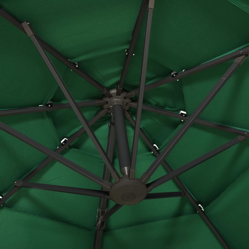 8720286165119_g_en_hd_5 vidaXL 4-Tier Garden Parasol with Aluminium Pole Green 3x3 m - Image 6