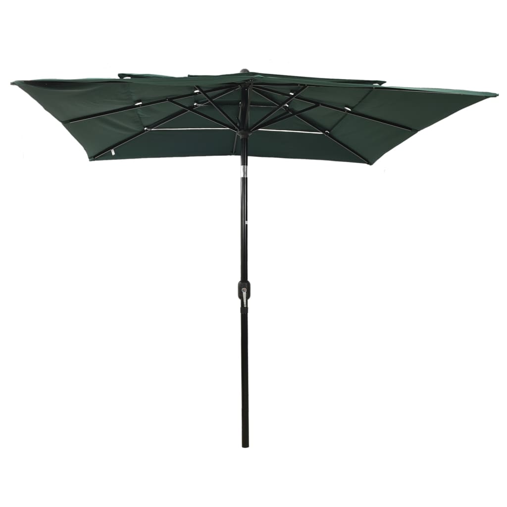 8720286165195_g_en_hd_1 vidaXL 3-Tier Garden Parasol with Aluminium Pole Green 2.5x2.5 m - Image 2