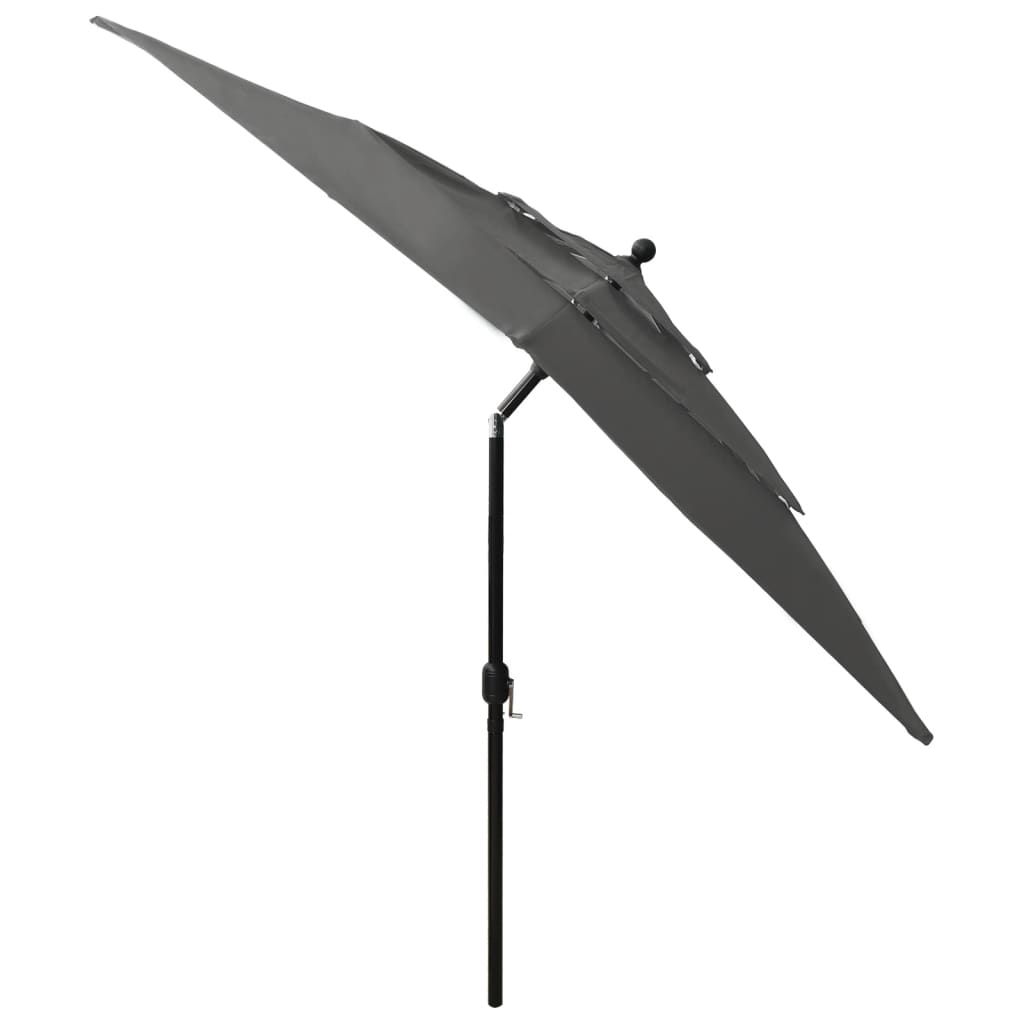 8720286165201_g_en_hd_3 vidaXL 3-Tier Garden Parasol with Aluminium Pole Anthracite 2.5x2.5 m - Image 4