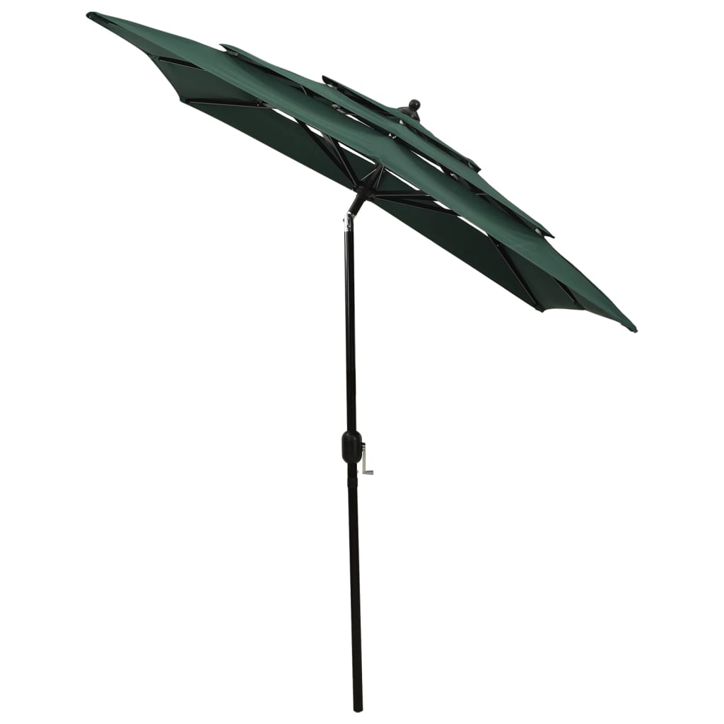 8720286165270_g_en_hd_3 vidaXL 3-Tier Garden Parasol with Aluminium Pole Green 2x2 m - Image 4