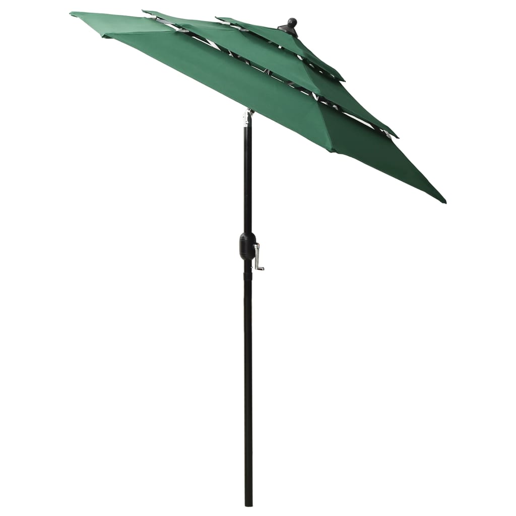 8720286165355_g_en_hd_2 vidaXL 3-Tier Garden Parasol with Aluminium Pole Green 2 m - Image 3