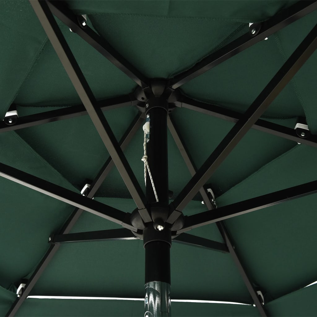8720286165355_g_en_hd_4 vidaXL 3-Tier Garden Parasol with Aluminium Pole Green 2 m - Image 5